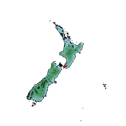 New Zealand, showing Wellington